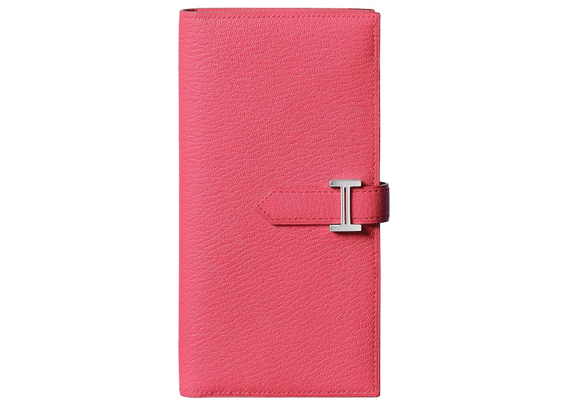 Hermes Bearn Wallet Rose Lipstick