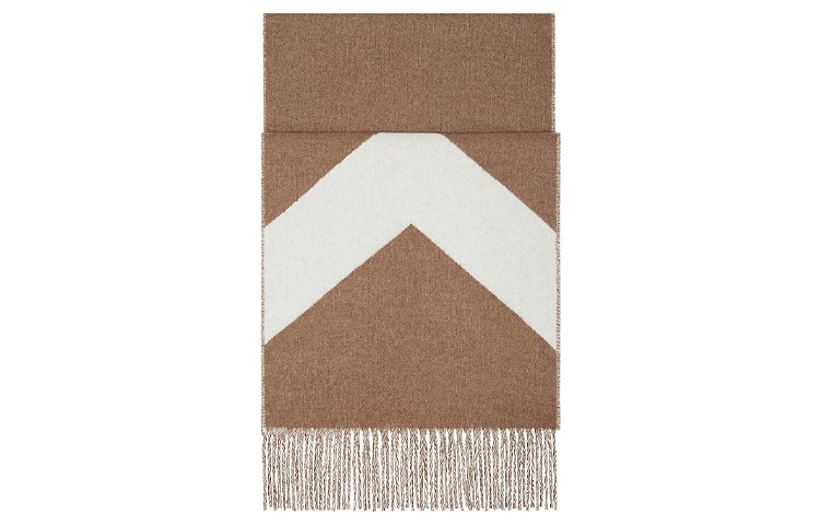 HERMES Beige Herringbone Cashmere Scarf H259065S-04 圖 3
