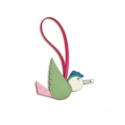 HERMES Bird Pattern Charm Unisex Couple Design Multicolor Accessory h083884ckab