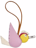 Order HERMES Birdy Calfskin Animal Design Keychain Unisex Couple Charm Multi-color H083884CKAC