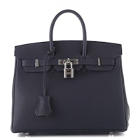 Hermes Birkin Birkin Togo Palladium 25 Bleu Nuit Hermes Birkin Birkin Togo Palladium 25 Bleu Nuit