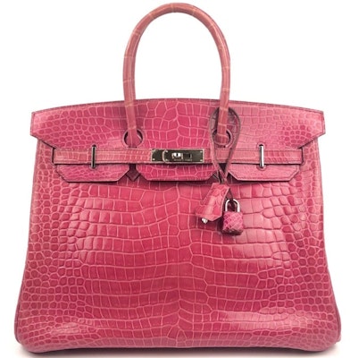Hermes Birkin Kulit Buaya 35 Rose Tyrien Paladium-tone Buy Hermes Birkin Kulit Buaya 35 Rose Tyrien Paladium-tone
