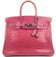 Buy Hermes Birkin Kulit Buaya 35 Rose Tyrien Paladium-tone