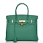 Buy 爱马仕柏金包 Epsom 30 绿色晕眩