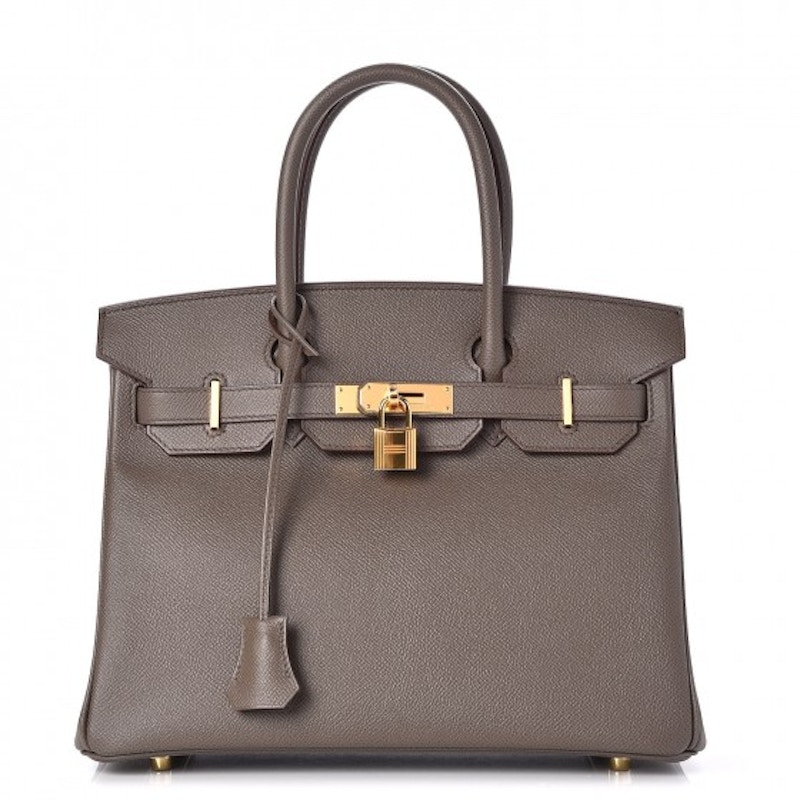 Hermes Birkin Epsom Gold Plated 30 Etain