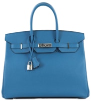 Hermes Birkin Epsom Palladium 35 Bleu Zanzibar Hermes Birkin Epsom Palladium 35 Bleu Zanzibar