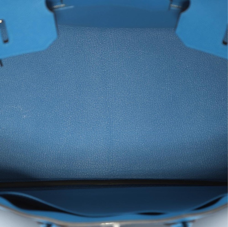 Lookbook 愛馬仕柏金 Epsom Palladium 35 藍色 Zanzibar