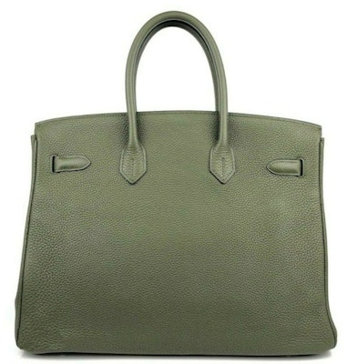 Hermes Birkin Kulit Nada Paladium 35 Hijau Tentera Order Hermes Birkin Kulit Nada Paladium 35 Hijau Tentera