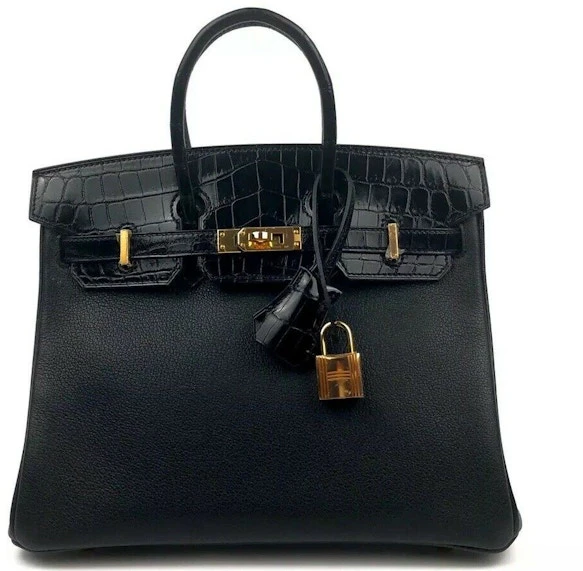 hermes-birkin-novillo-crocodile-rose-gold-tone-25-black