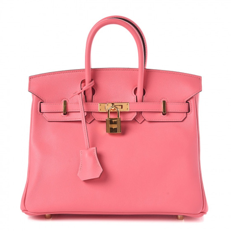 Hermes Birkin Swift Gold 25 Rose Azalee