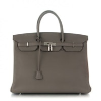 Hermes Birkin Taurillon Clemence 40 Etain Hermes Birkin Taurillon Clemence 40 Etain