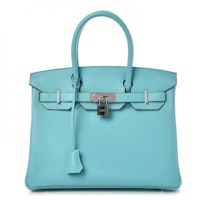 Hermes Birkin Taurillon Clemence Palladium 30 Bleu Atoll Hermes Birkin Taurillon Clemence Palladium 30 Bleu Atoll