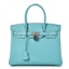 Buy Hermes Birkin Taurillon Clemence Palladium 30 Biru Atoll
