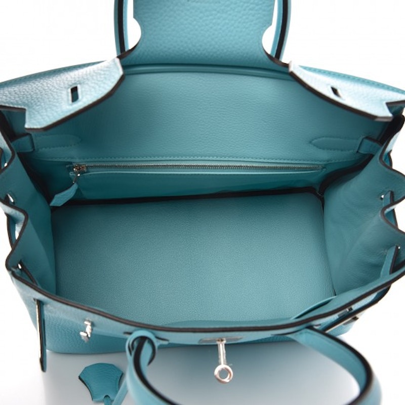 Lookbook Hermès Birkin Taurillon Clemence 30 Azul Atoll Palladium