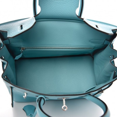 Hermes Birkin Taurillon Clemence Palladium 30 Biru Atoll Lookbook Hermes Birkin Taurillon Clemence Palladium 30 Biru Atoll