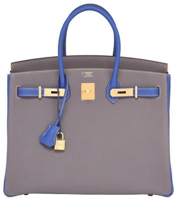 Hermes Birkin Togo Bicolor 35 Etain Bolsa de Lujo Buy Hermes Birkin Togo Bicolor 35 Etain Bolsa de Lujo