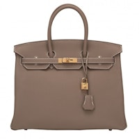 Hermes Birkin Togo Gold Plated 35 Etoupe Hermes Birkin Togo Gold Plated 35 Etoupe