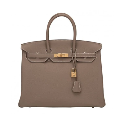 Hermes Birkin Togo Gold Plated 35 Etoupe