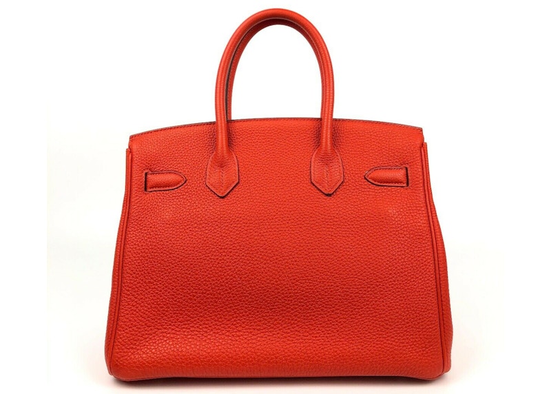 Order Hermes Birkin Togo 30 Naranja Capucine con Detalles en Tono Paladio