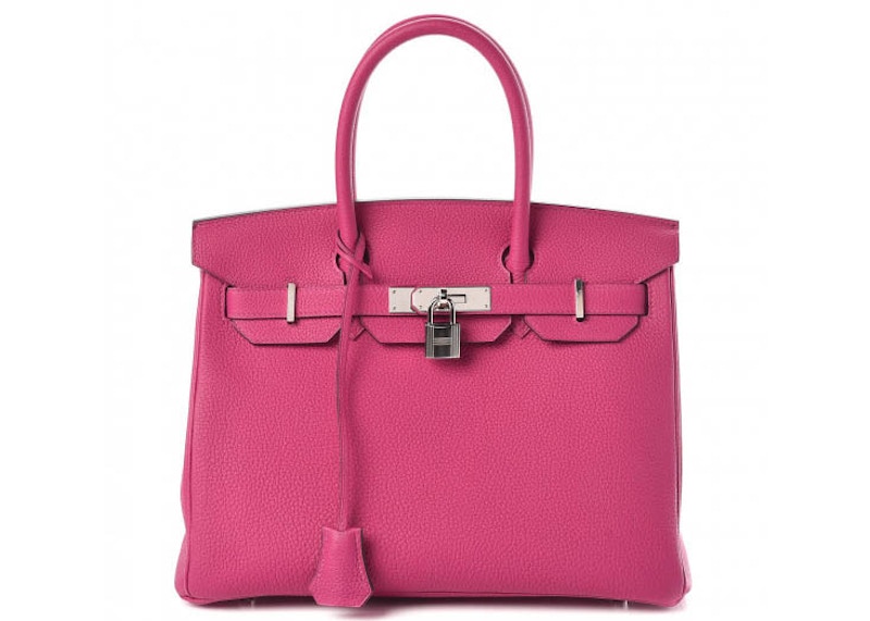 Hermes Birkin Togo Palladium 30 Rose Pourpre Novelship