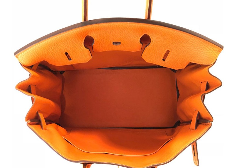 Lookbook Hermes Birkin Togo Palladium 35 Oranye