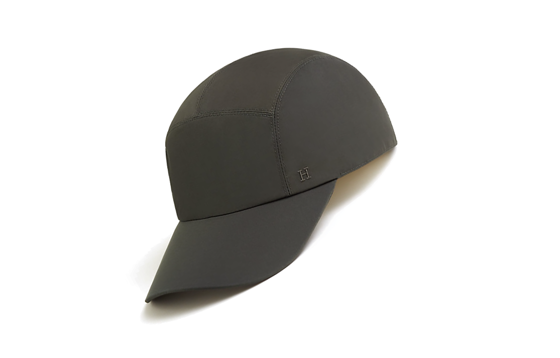 Shop HERMES 黑色棒球帽 Swift 馬鞍釘裝飾小牛皮邊。 H232071NvG158