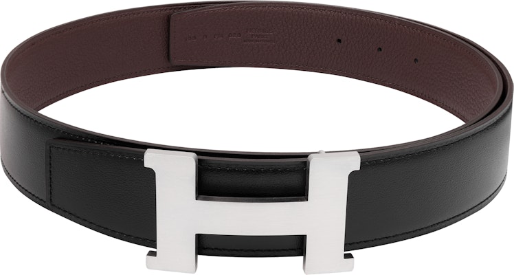 Cinturón de Cuero Negro/Marrón HERMÈS para Hombre con Hebilla Mate - Ancho 3.8cm. H074562CB86 - H077971CAAB Buy Cinturón de Cuero Negro/Marrón HERMÈS para Hombre con Hebilla Mate - Ancho 3.8cm. H074562CB86 - H077971CAAB