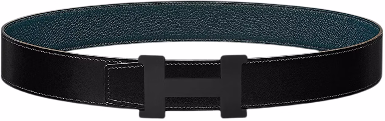 HERMES 黑色扣頭 Togo 小牛皮可雙面用腰帶 3.8cm - 黑色/藍色 腰帶 H081106CH89-H077971CAAE Buy HERMES 黑色扣頭 Togo 小牛皮可雙面用腰帶 3.8cm - 黑色/藍色 腰帶 H081106CH89-H077971CAAE
