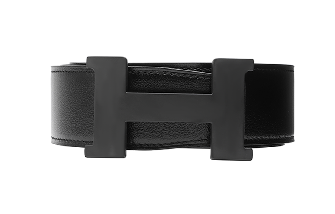 HERMES Black Buckle Togo Calfskin Reversible Belt 3.8cm - Black/Blue Belt H081106CH89-H077971CAAE 圖 5