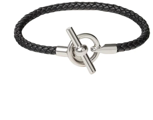 HERMES Black Calfskin Unisex Bracelet Couple Design Solid Color. H077240FP6WT4 Buy HERMES Black Calfskin Unisex Bracelet Couple Design Solid Color. H077240FP6WT4