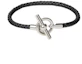 Buy HERMES Black Calfskin Unisex Bracelet Couple Design Solid Color. H077240FP6WT4