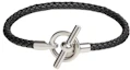 Lookbook HERMES Black Calfskin Unisex Bracelet Couple Design Solid Color. H077240FP6WT4