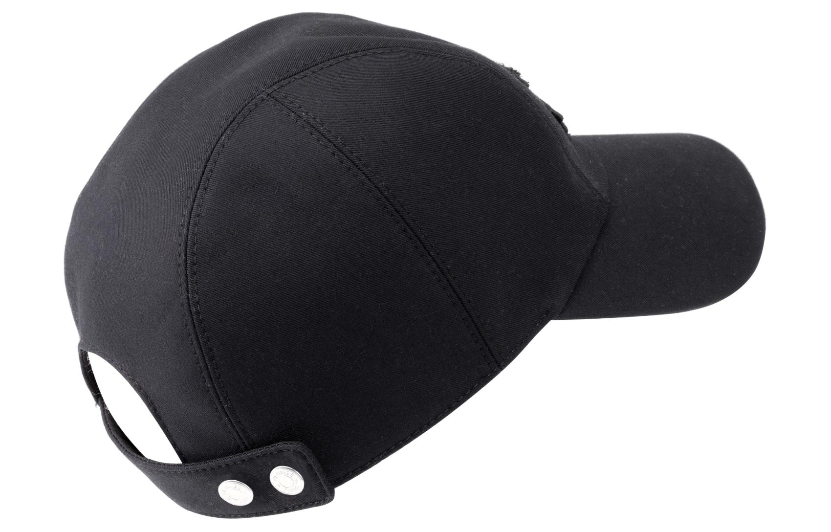 Shop 爱马仕黑色棉质Logo棒球帽 男女同款情侣款式 H232030N 02