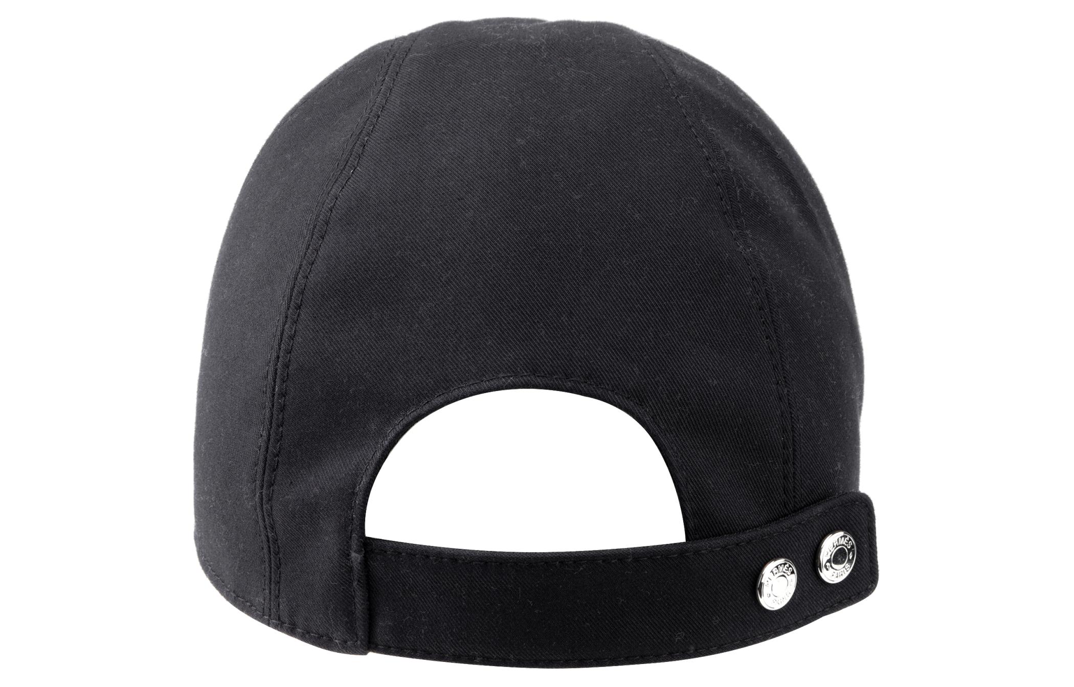 Purchase 爱马仕黑色棉质Logo棒球帽 男女同款情侣款式 H232030N 02