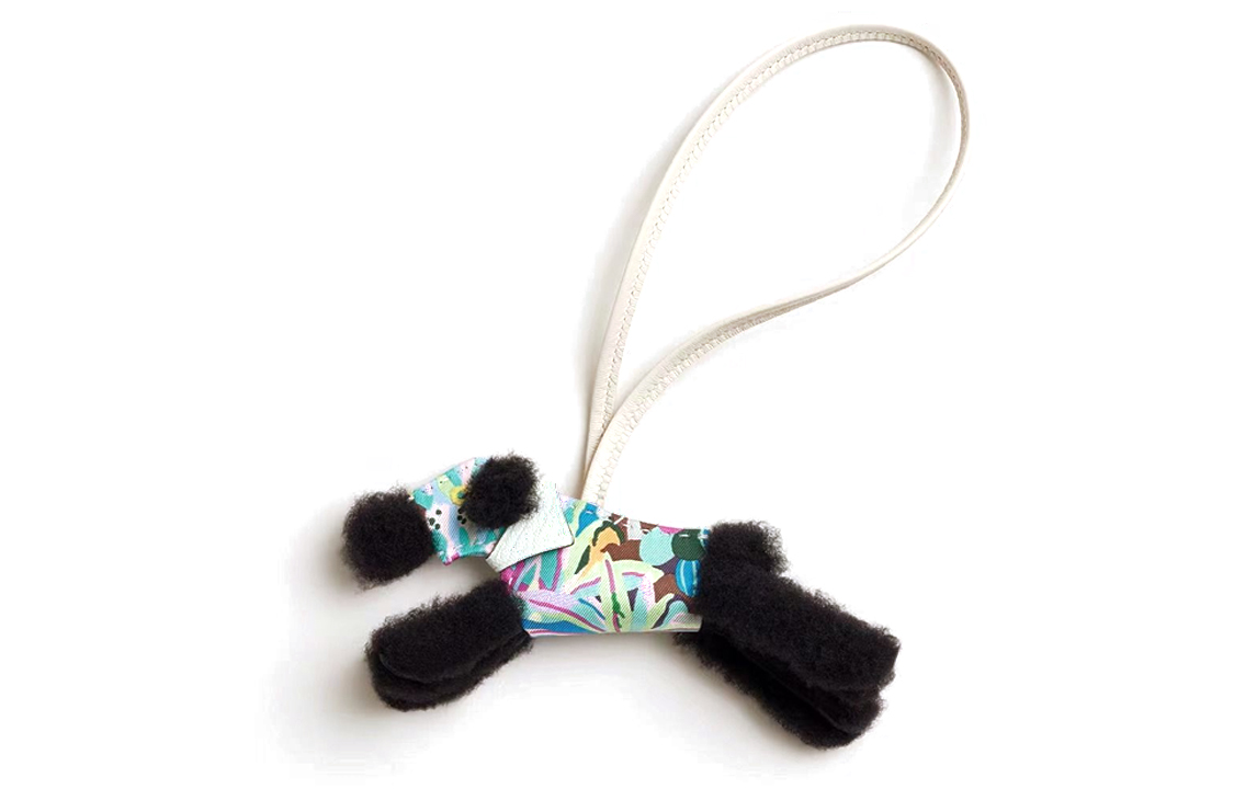 HERMES Black Dog Charm Pendant Unisex Couples Accessory. H084759CAAA