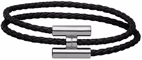 HERMES Black Fashion Woven Rope Bracelet for Men with Gift Bag H068406FP89 HERMES Black Fashion Woven Rope Bracelet for Men with Gift Bag H068406FP89