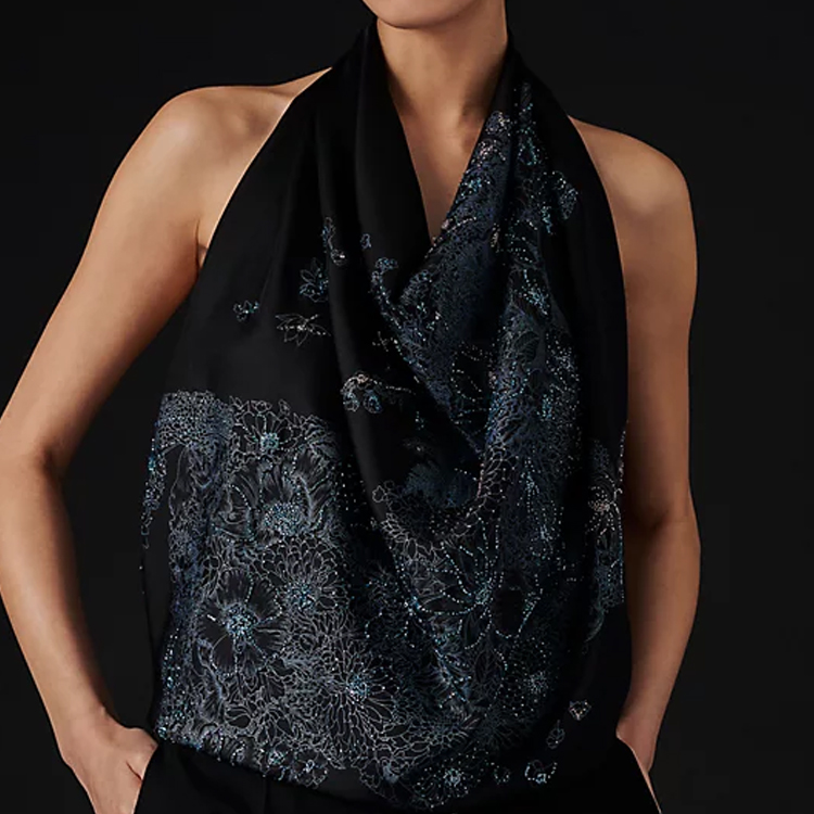 HERMES Black Fashionable Unisex Scarf - Trendy and Versatile Design. H593904S 01 圖 3