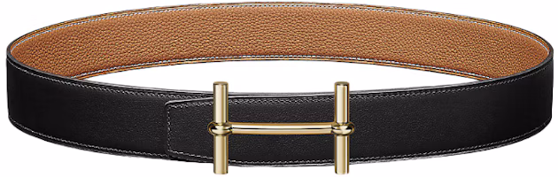 HERMES Black/Gold Automatic Buckle Calfskin Belt 3.8cm H077938CP2K HERMES Black/Gold Automatic Buckle Calfskin Belt 3.8cm H077938CP2K