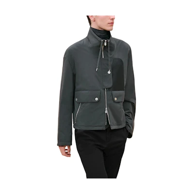Hermes Black High-Neck Drawstring Zip-Up Jacket H462860HK06
