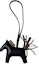 Buy HERMES Black Lambskin Horse-Shaped Keychain Unisex Couple Accessory. H064929CAFI