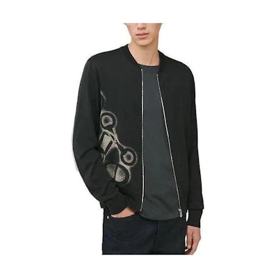 Hermes Black Long Sleeve Zip-Up Jacket H357540HA4G