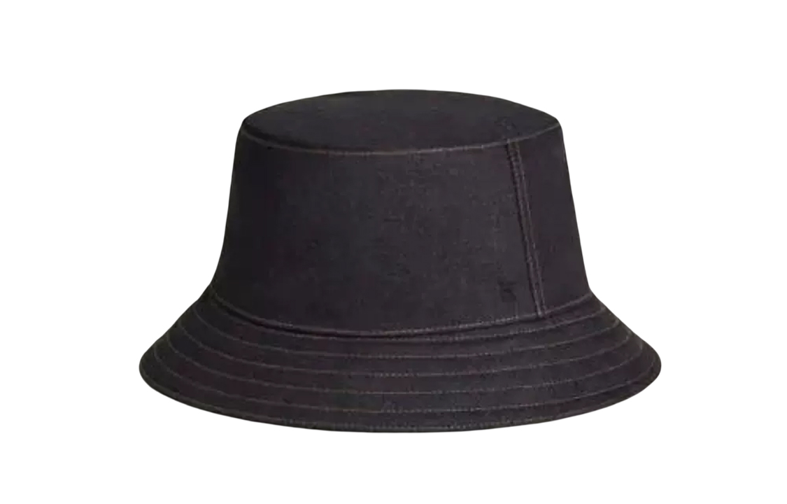 Order Topi Baldi HERMES Hitam Poliester, Rekaan Ringkas Sesuai Untuk Pasangan. H222053N 6059 59-60 INDIGO