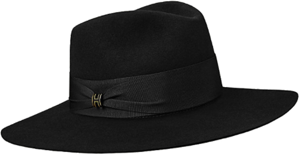 hermes-black-solid-color-unisex-bucket-hat-h202031-n-0257