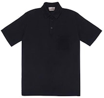 HERMES Black Solid Pocket Short-Sleeve Polo Shirt for Men. H072325HA02 HERMES Black Solid Pocket Short-Sleeve Polo Shirt for Men. H072325HA02