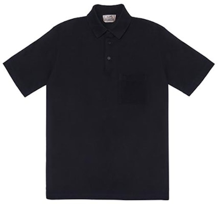 HERMES Polo Negro de Manga Corta con Bolsillo para Hombre. H072325HA02 Buy HERMES Polo Negro de Manga Corta con Bolsillo para Hombre. H072325HA02