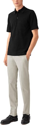 HERMES Polo Negro de Manga Corta con Bolsillo para Hombre. H072325HA02 Purchase HERMES Polo Negro de Manga Corta con Bolsillo para Hombre. H072325HA02