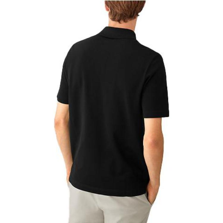 Details for HERMES Polo Negro de Manga Corta con Bolsillo para Hombre. H072325HA02