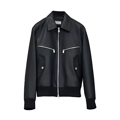 Hermes Black Solid Zip Pocket Loose Fit Jacket H263220HC02