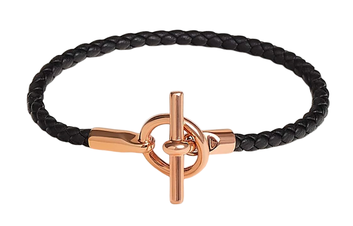 Order 에르메스 블랙 위븐 팔찌 유니섹스. H071681FO89T2