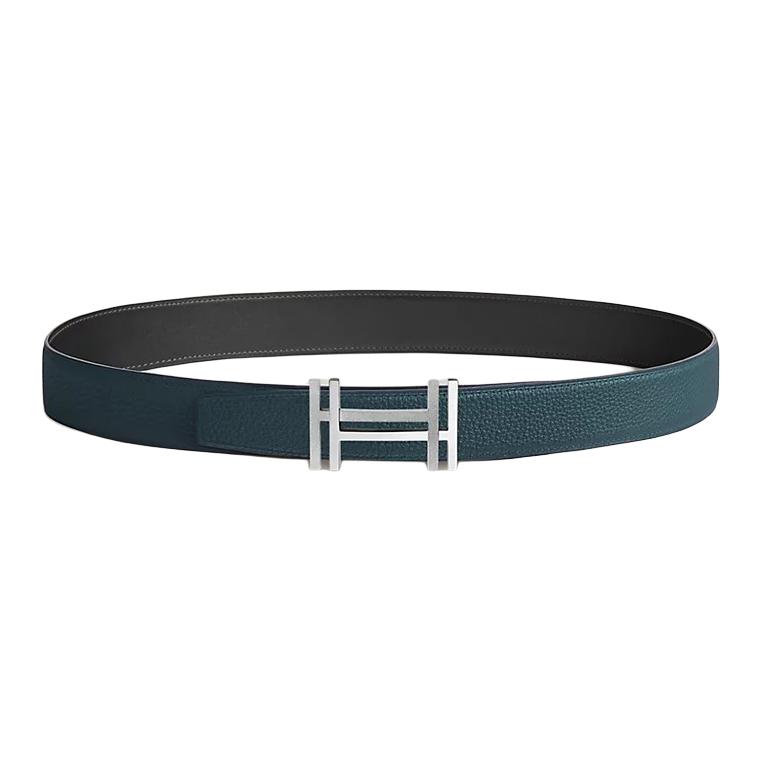 Order Tali Pinggang Kulit HERMES Buckle Perak Blok H 3.2cm H066050CK05-H073967CAAD